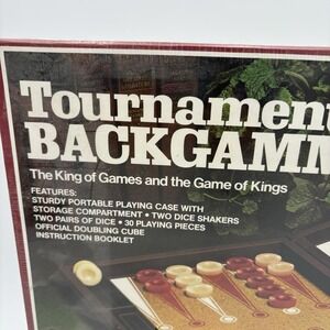 Tournament Backgammon by E.S. Lowe Vintage 1977 Sturdy Portable Playing Case NEW